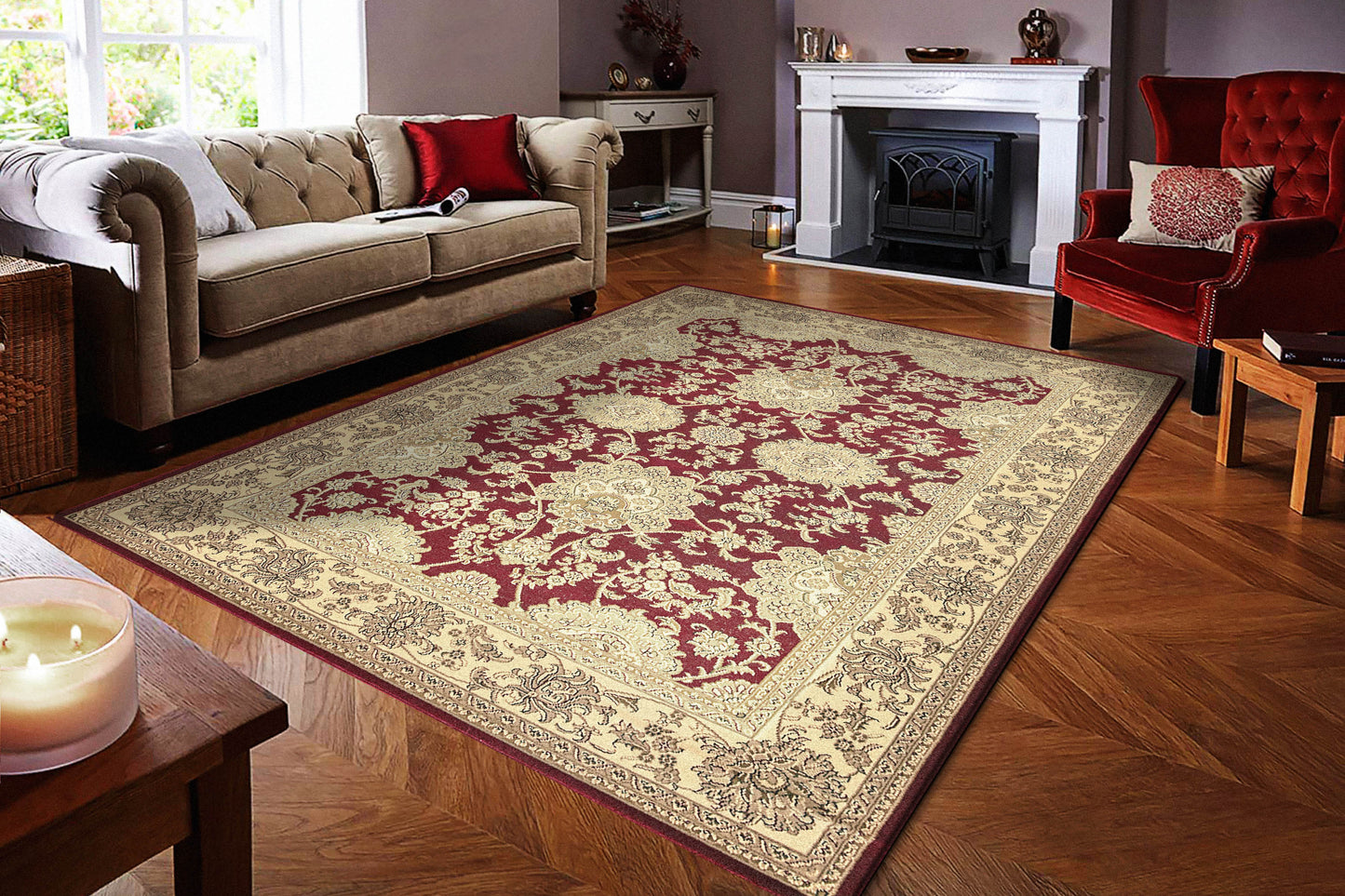 Legacy Traditional Red Classic Medium Pile Rug