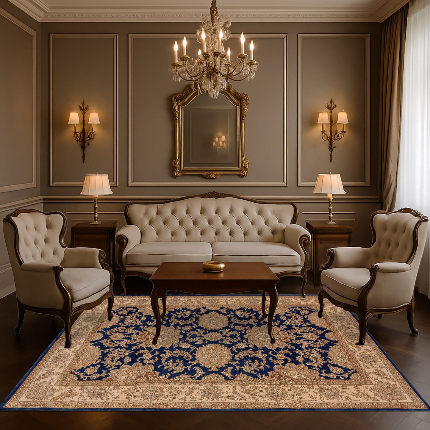 Legacy Traditional Navy Classic Medium Pile Rug