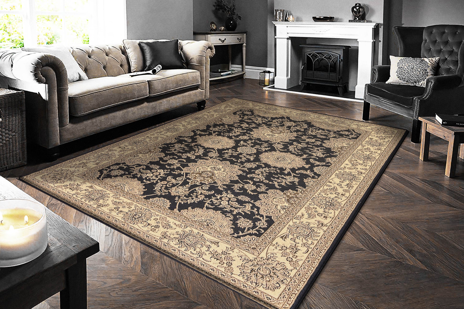 Legacy Traditional Navy Classic Medium Pile Rug
