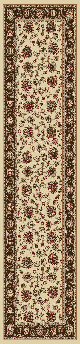 Legacy Traditional Cream/Brown Classic Medium Pile Rug