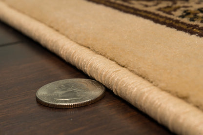 Legacy Traditional Cream/Brown Classic Medium Pile Rug