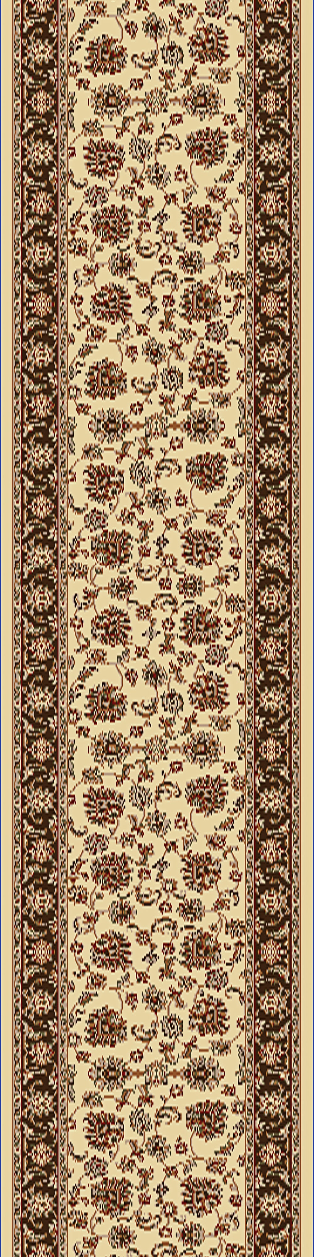 Legacy Traditional Cream/Brown Classic Medium Pile Rug