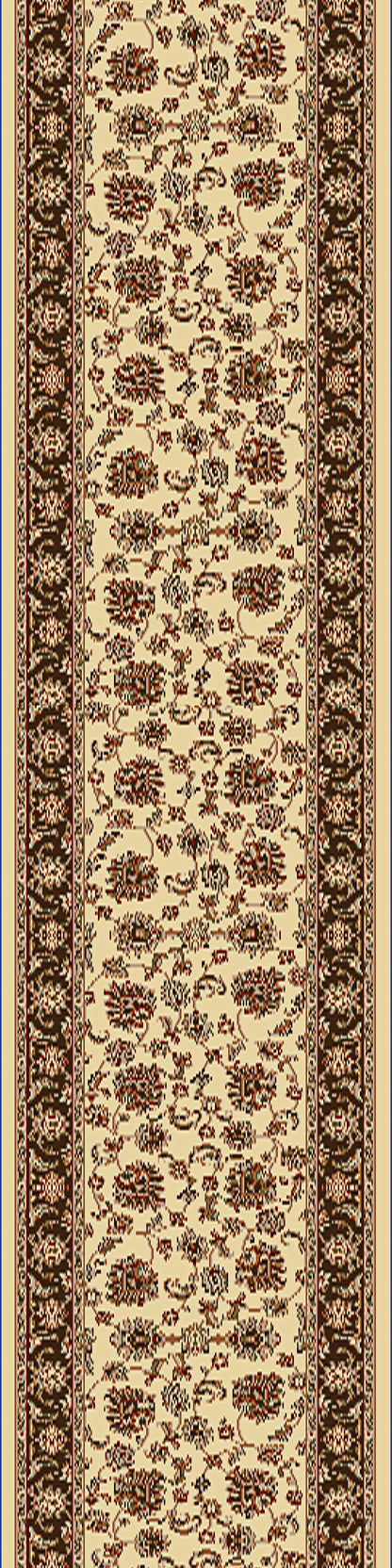 Legacy Traditional Cream/Brown Classic Medium Pile Rug