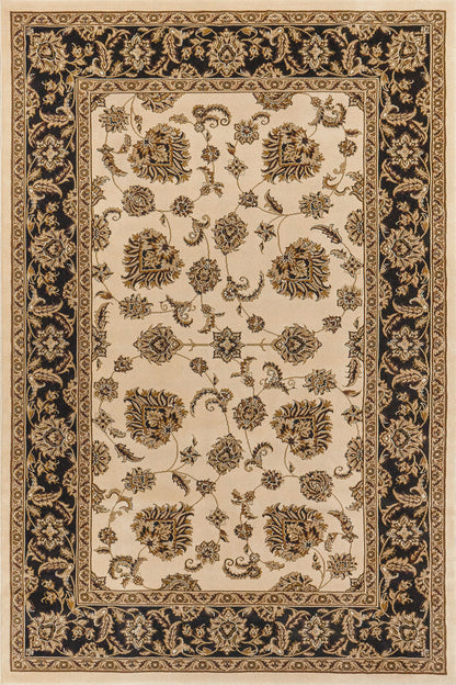 Legacy Traditional Cream/Brown Classic Medium Pile Rug
