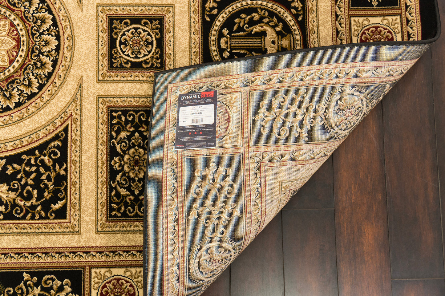Legacy Traditional Black Classic Medium Pile Rug