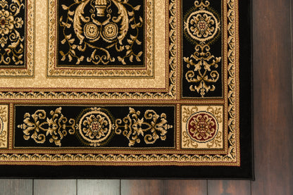 Legacy Traditional Black Classic Medium Pile Rug