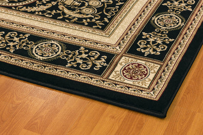Legacy Traditional Black Classic Medium Pile Rug