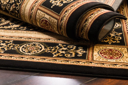Legacy Traditional Black Classic Medium Pile Rug
