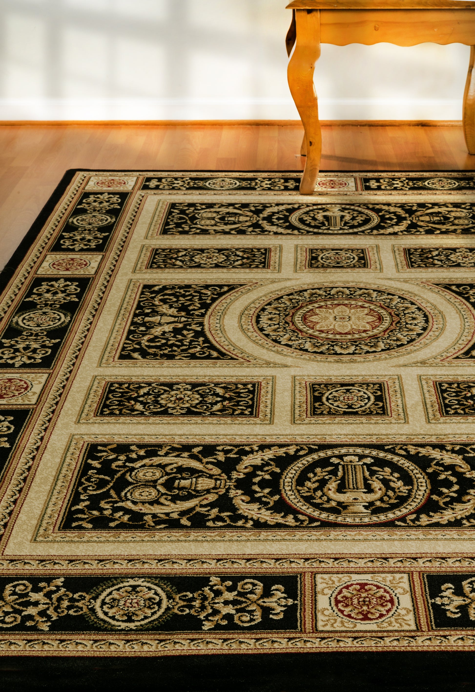 Legacy Traditional Black Classic Medium Pile Rug
