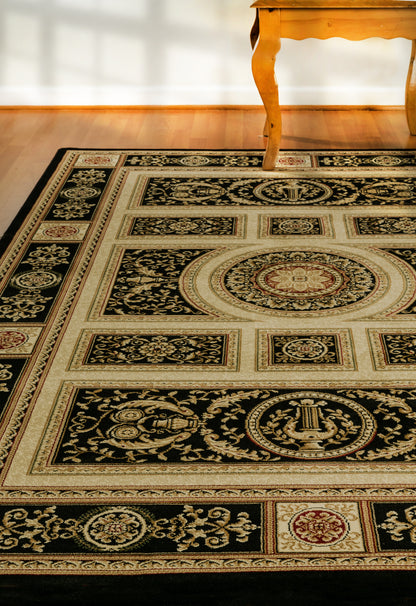 Legacy Traditional Black Classic Medium Pile Rug