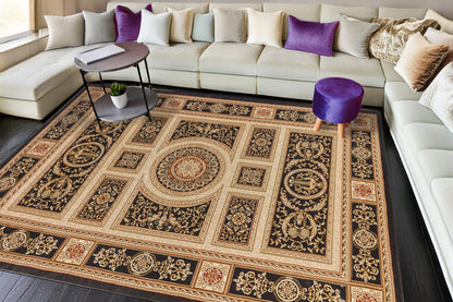 Legacy Traditional Black Classic Medium Pile Rug