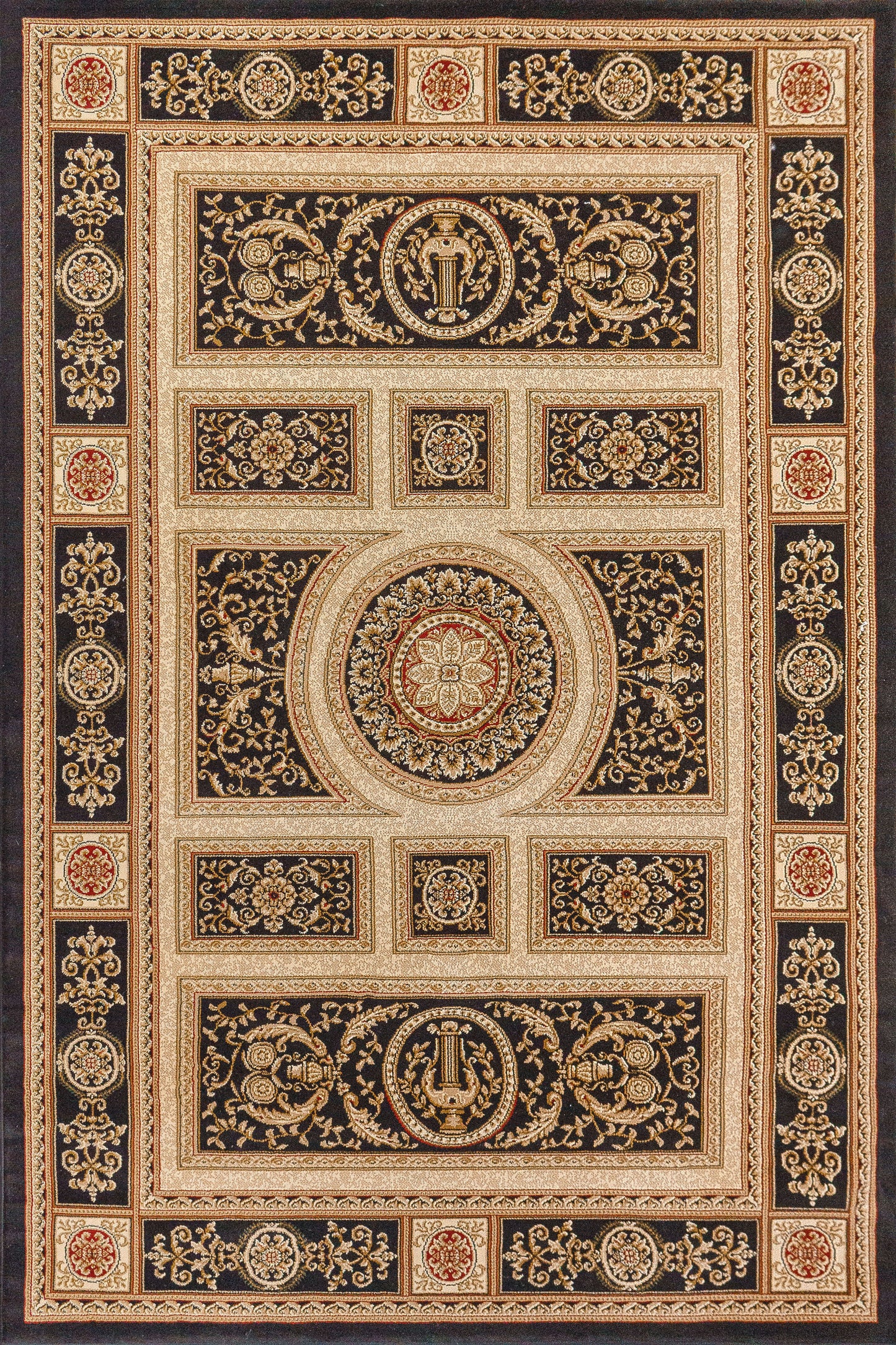 Legacy Traditional Black Classic Medium Pile Rug