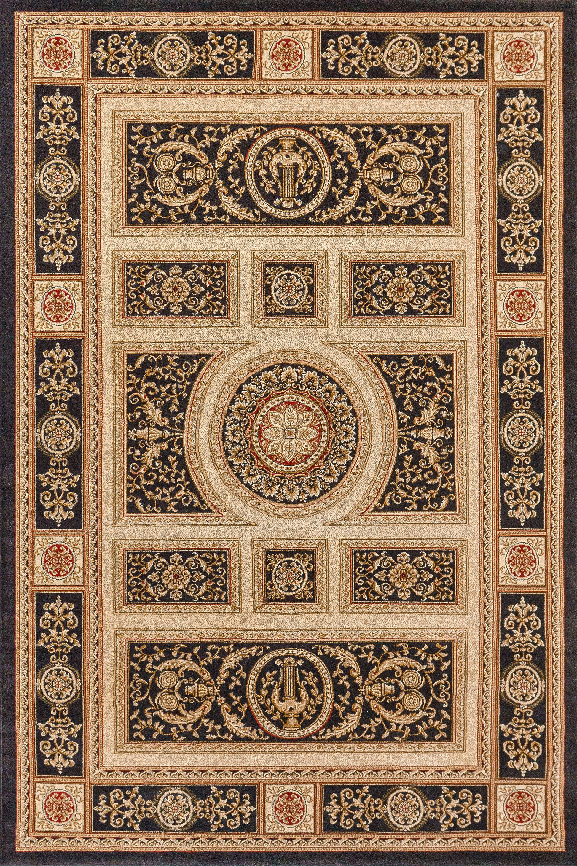 Legacy Traditional Black Classic Medium Pile Rug