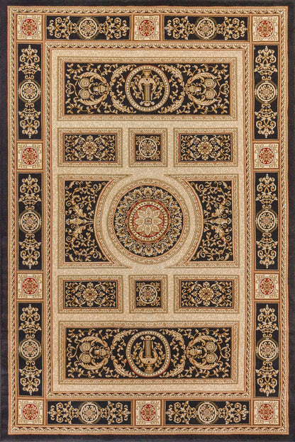 Legacy Traditional Black Classic Medium Pile Rug