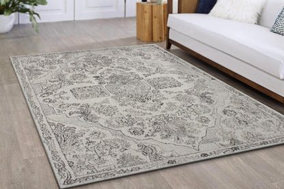 Legend Traditional Ivory/Natural Oriental Low Pile Rug