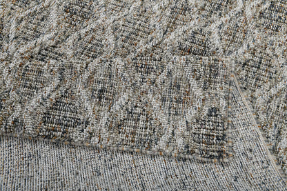 Leon Modern Grey/Beige Trellis Medium Pile Rug
