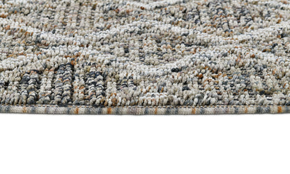 Leon Modern Grey/Beige Trellis Medium Pile Rug