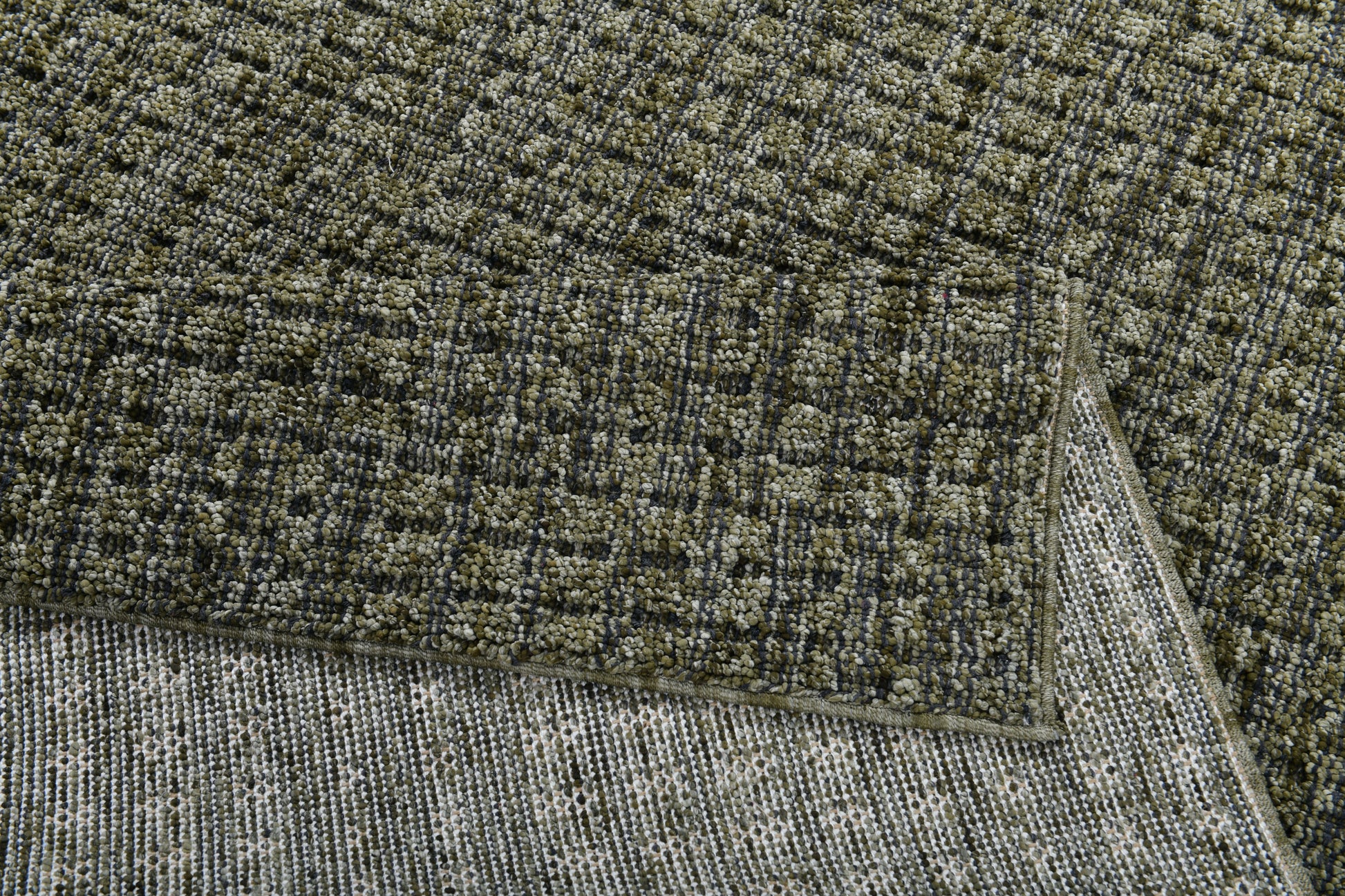 Leon Modern Dark Green Woven Medium Pile Rug
