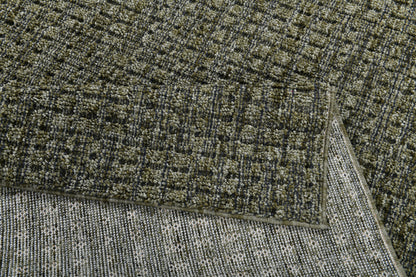 Leon Modern Dark Green Woven Medium Pile Rug
