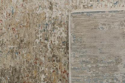 Luminous Modern Cream/Multi Abstract Medium Pile Rug