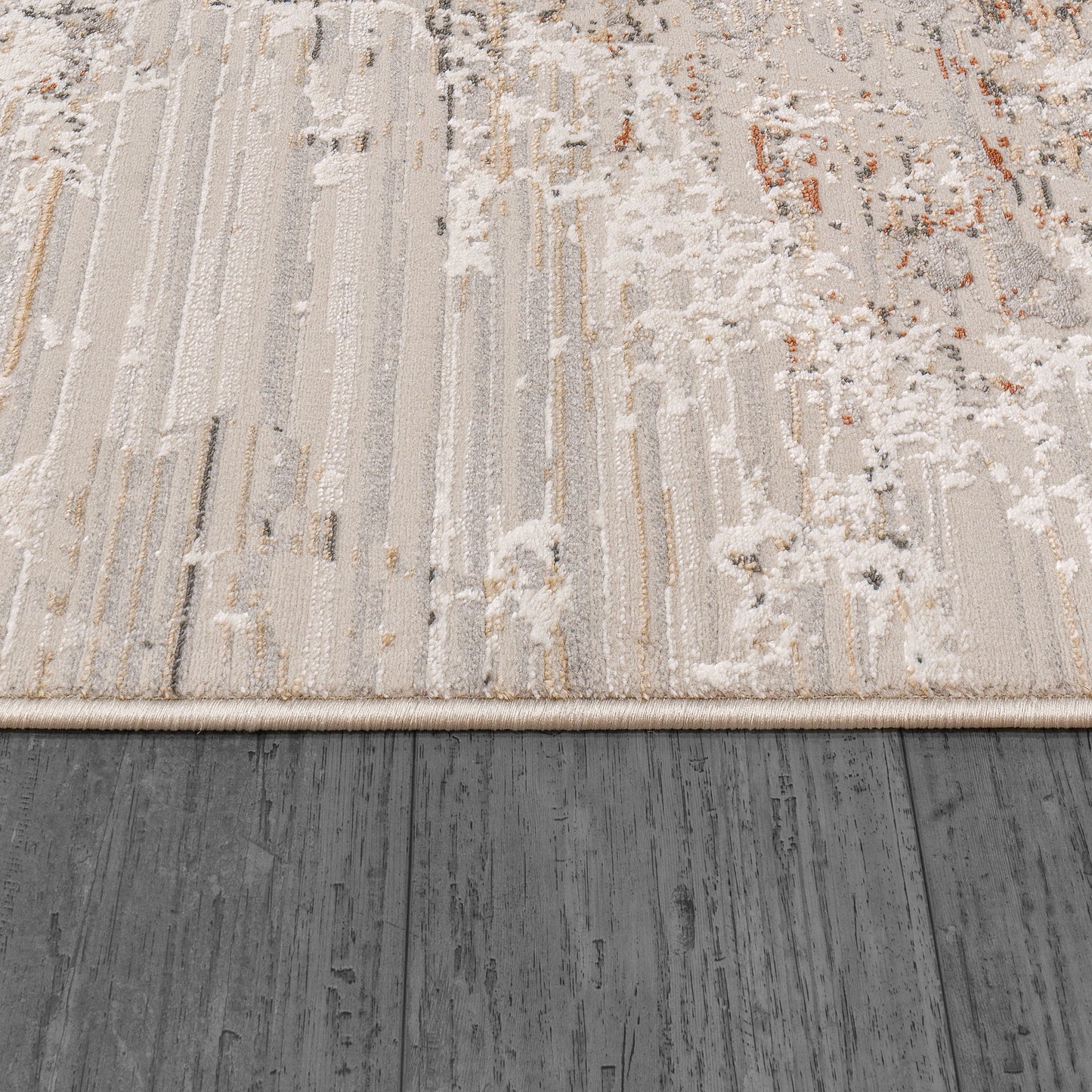 Marina Modern White/Rose Abstract Medium Pile Rug