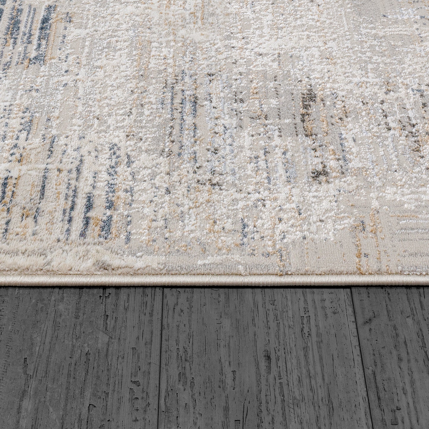 Marina Modern White/Grey Abstract Medium Pile Rug