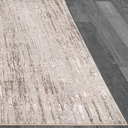 Marina Modern Dark Grey/Rose Abstract Medium Pile Rug