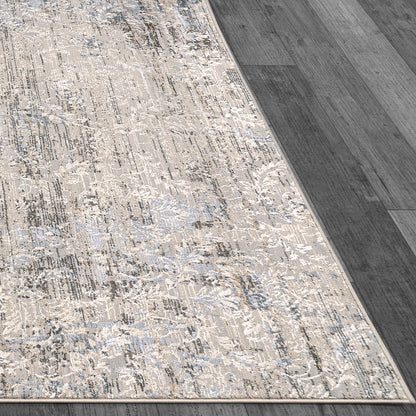 Marina Modern Grey/Rose Abstract Medium Pile Rug