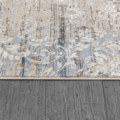 Marina Modern Grey/Rose Abstract Medium Pile Rug