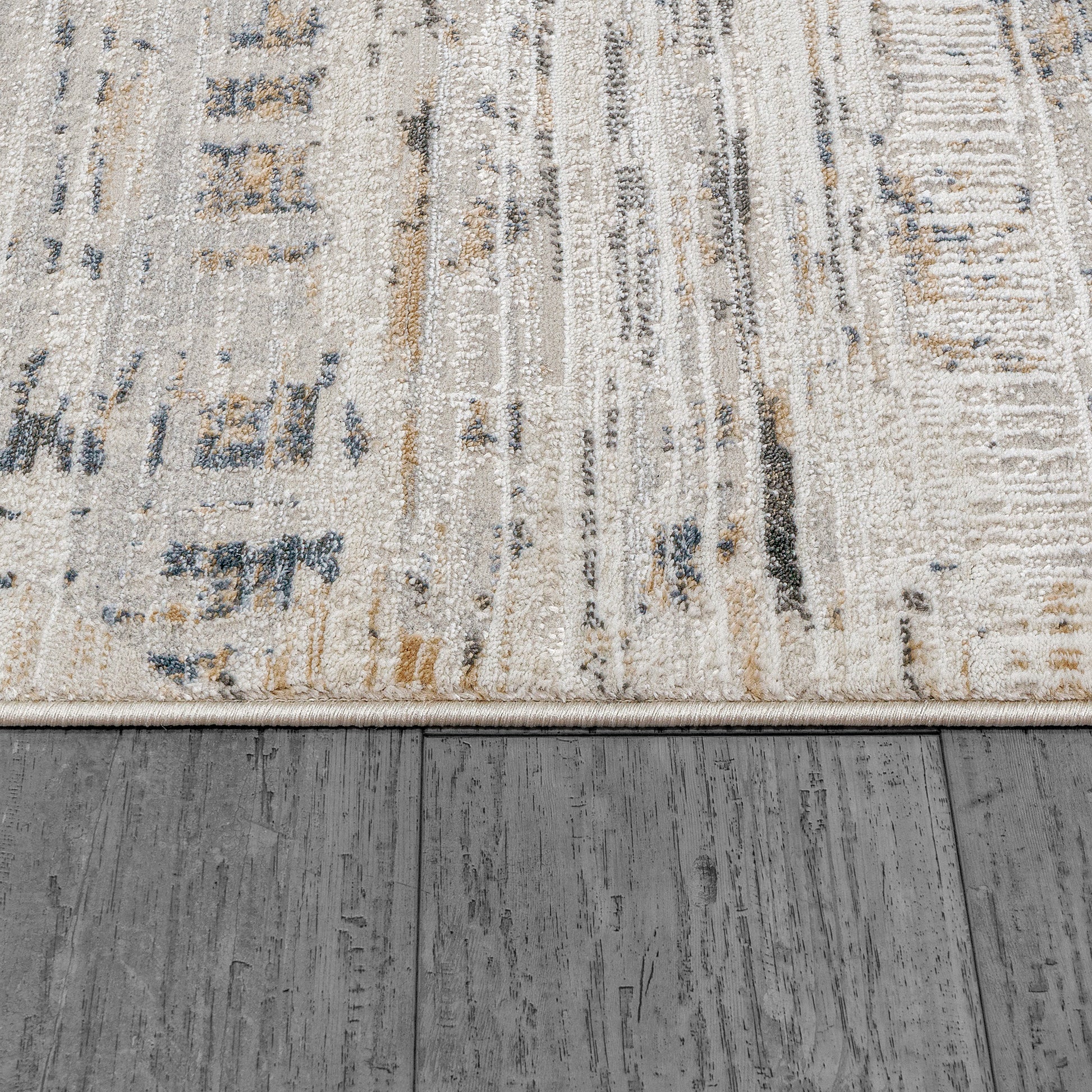 Marina Modern White/Grey Abstract Medium Pile Rug