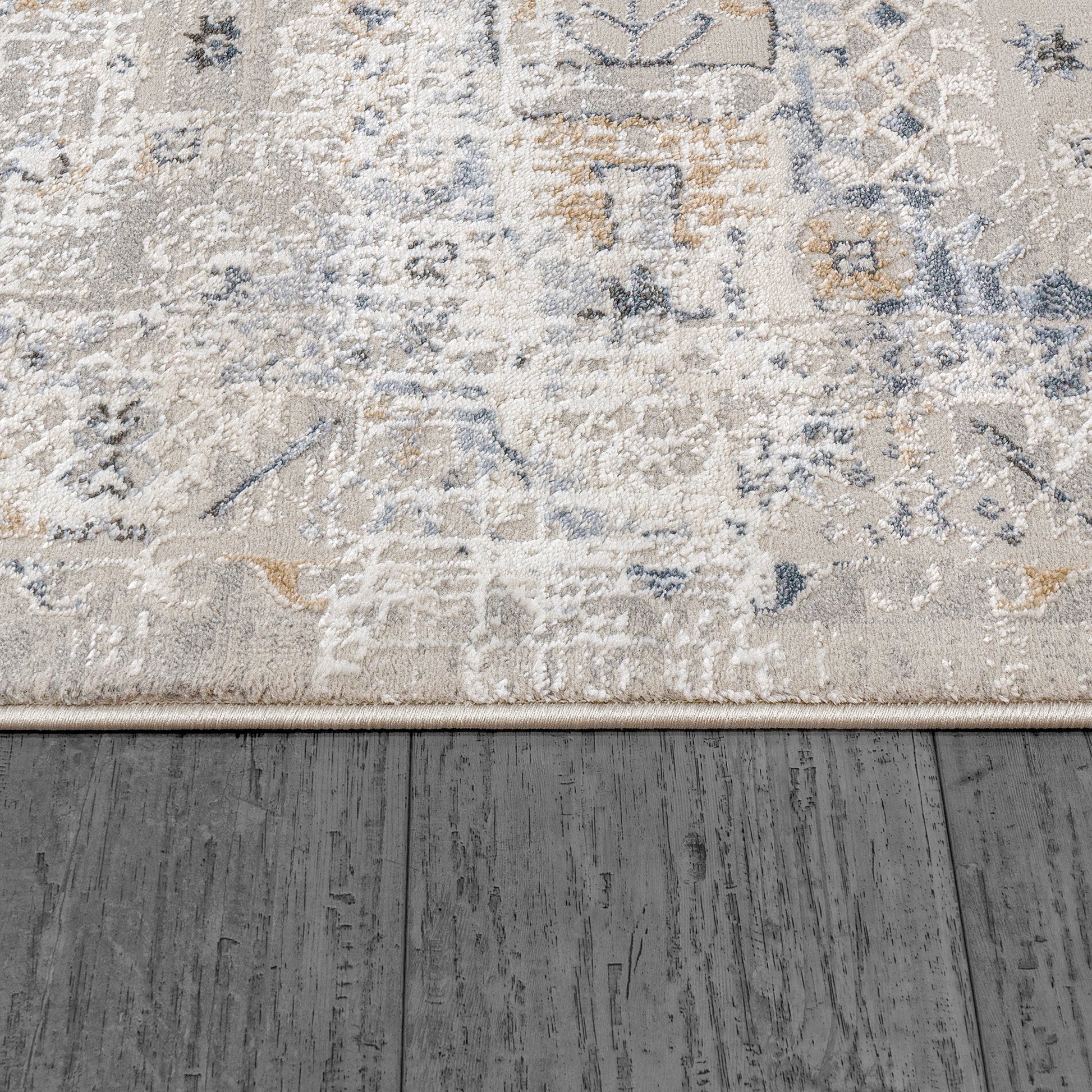 Marina Transitional Grey/Blue Oriental Medium Pile Rug