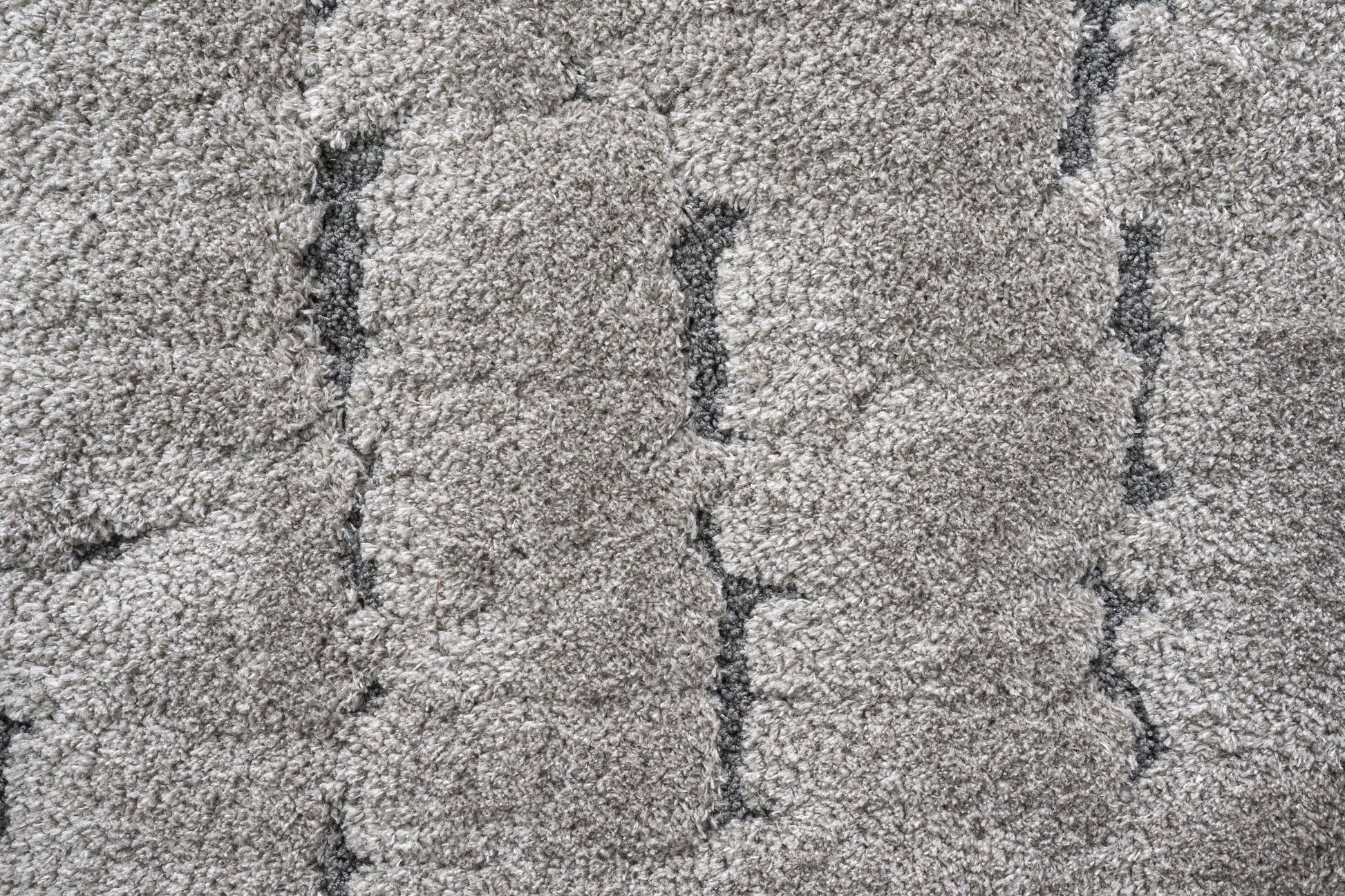 Masai Modern Grey Geometric Shag Rug