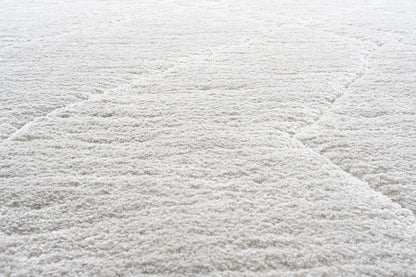 Masai Modern Ivory Geometric Shag Rug