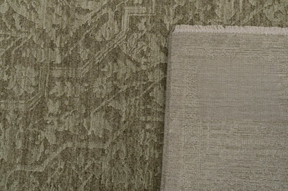Meadow Traditional Sage/Beige Medallion Medium Pile Rug