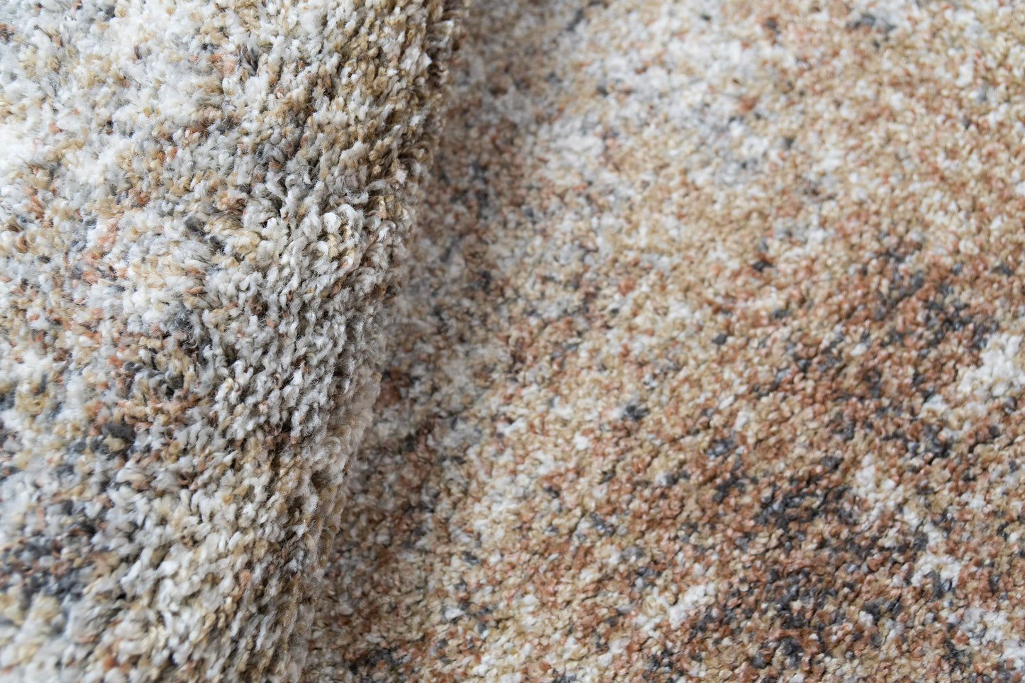 Mehari Modern Ivory/Rust/Multi Abstract High Pile Rug