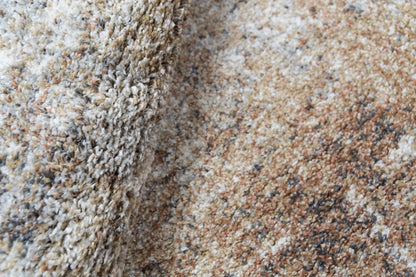 Mehari Modern Ivory/Rust/Multi Abstract High Pile Rug