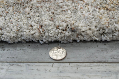 Mehari Modern Ivory/Rust/Multi Abstract High Pile Rug