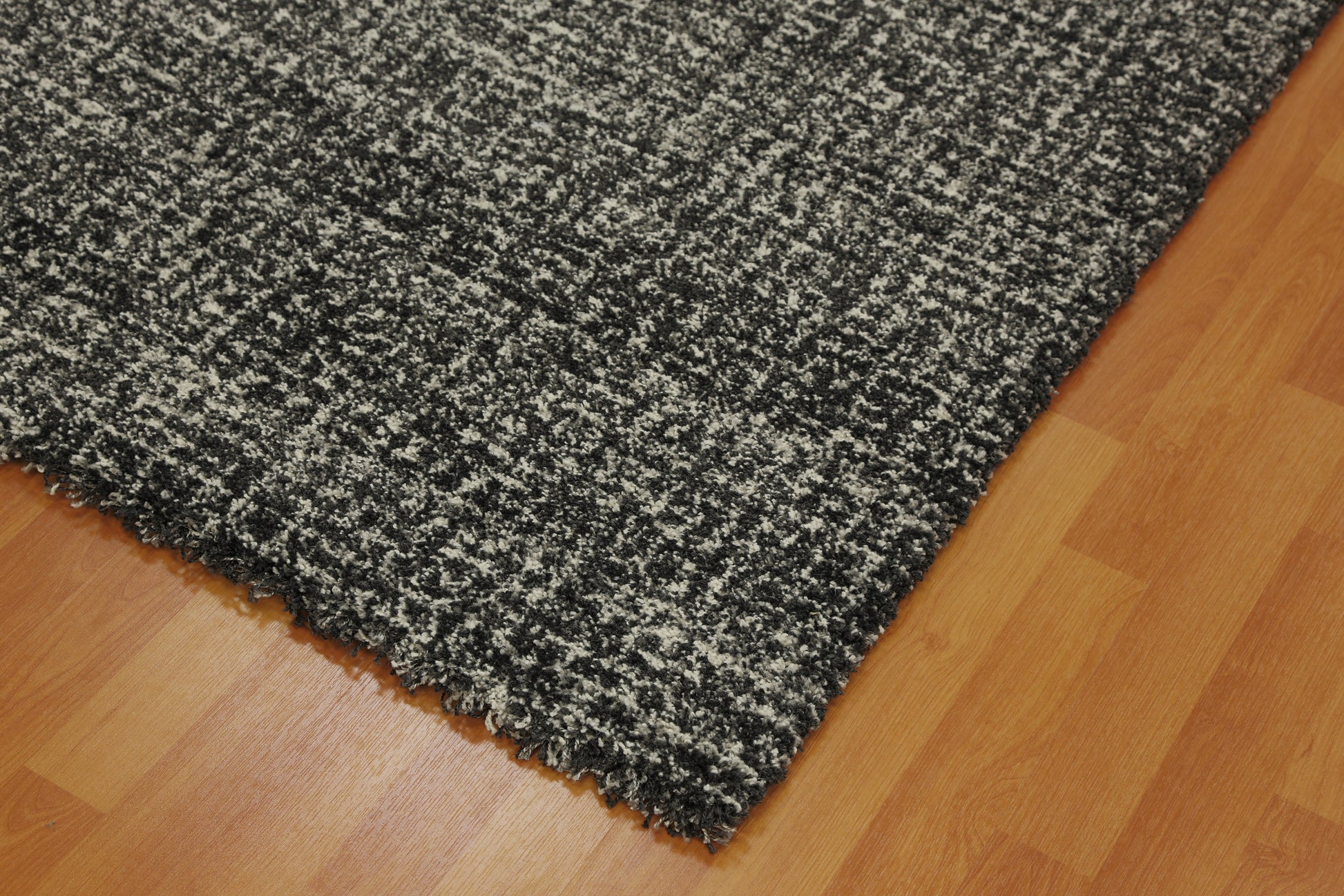 Mehari Contemporary Dark Grey/Ivory Geometric High Pile Rug