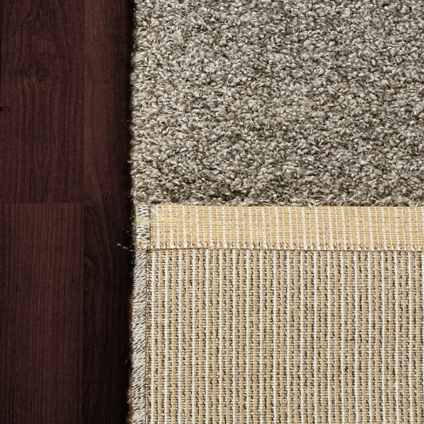 Mehari Contemporary Grey Abstract High Pile Rug