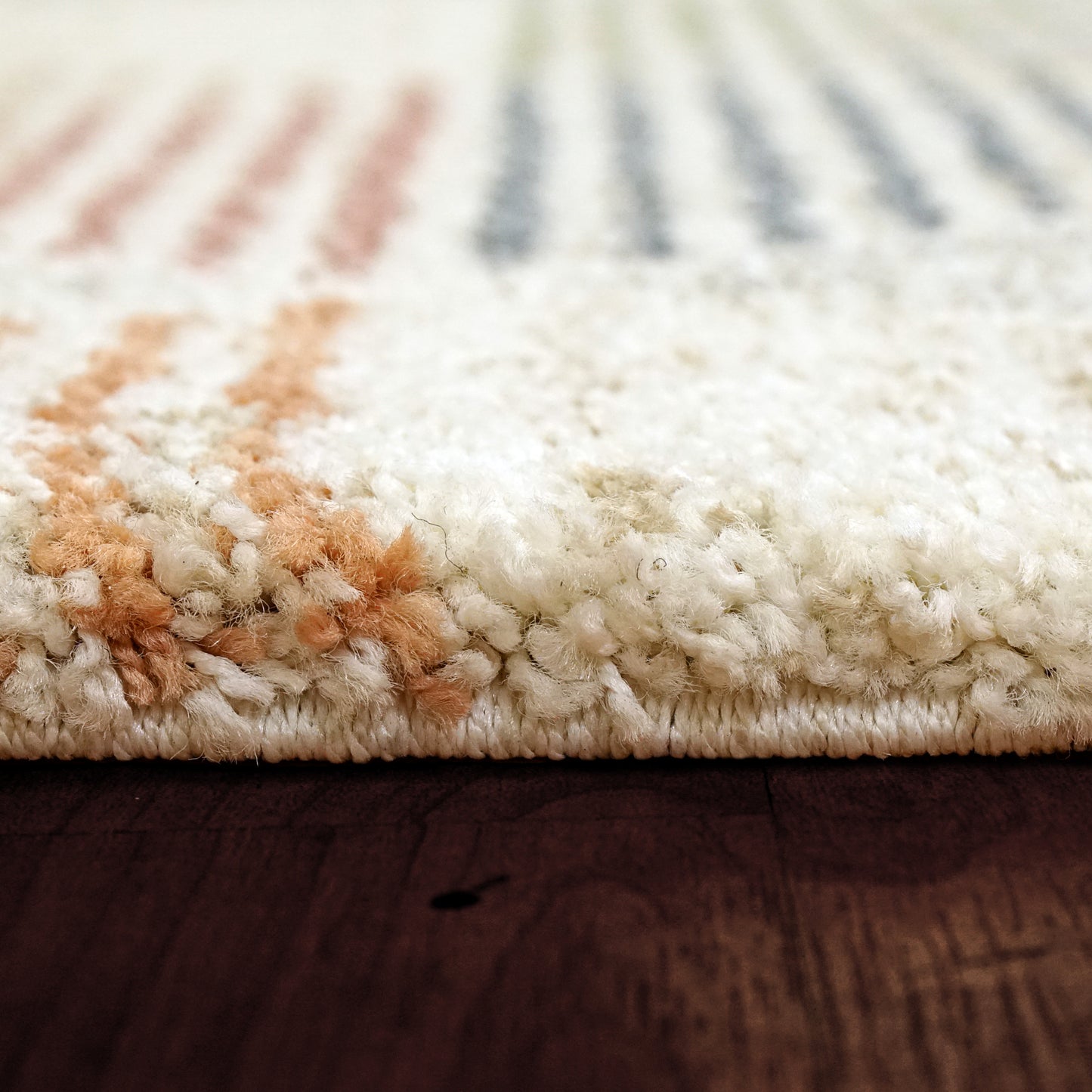 Mehari Contemporary Multi Geometric High Pile Rug