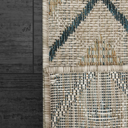 Melissa Modern Ivory/Grey Geometric Medium Pile Rug