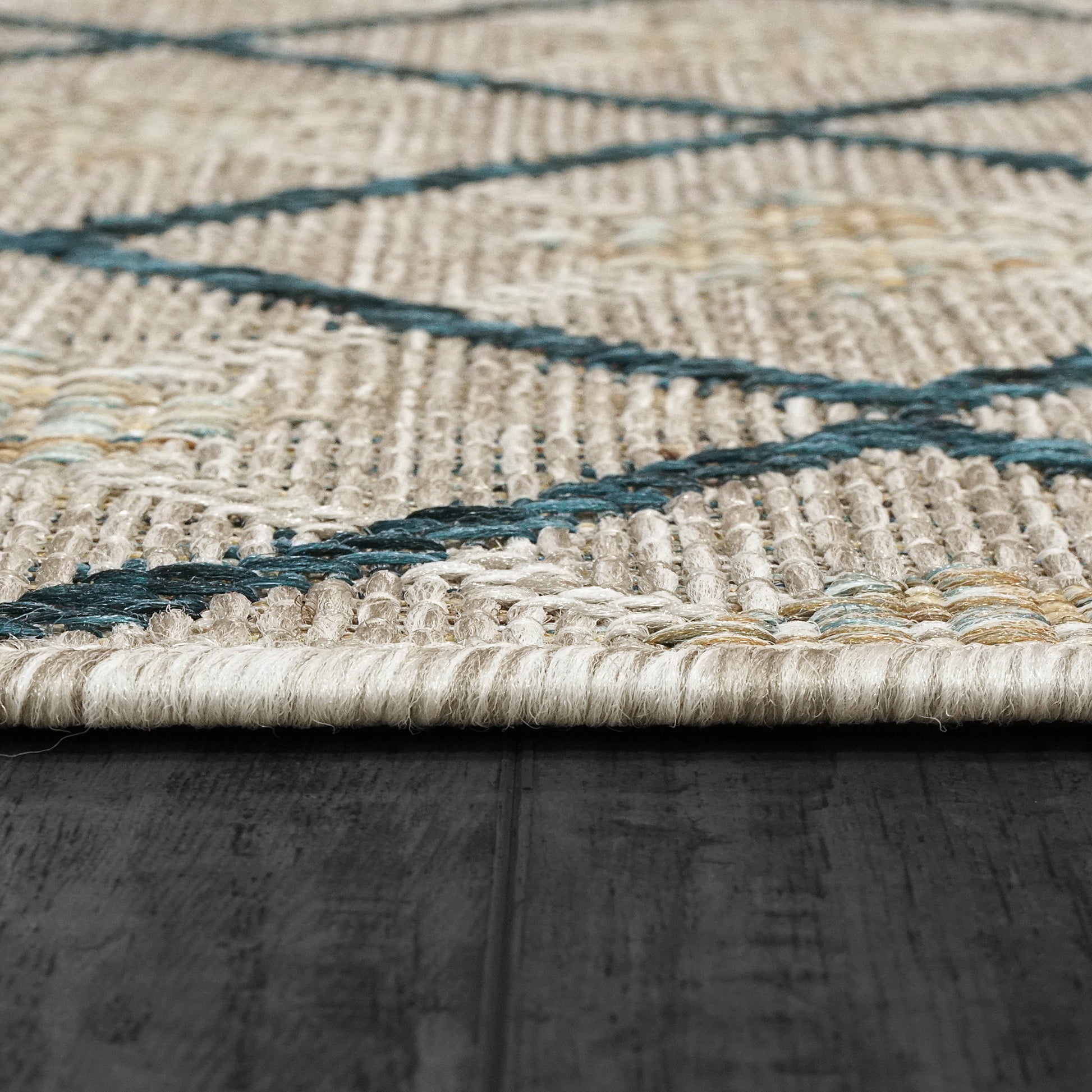 Melissa Modern Ivory/Grey Geometric Medium Pile Rug
