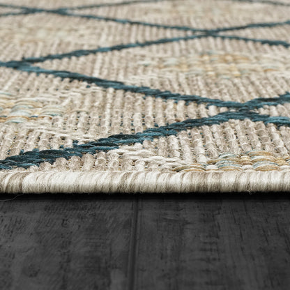 Melissa Modern Ivory/Grey Geometric Medium Pile Rug