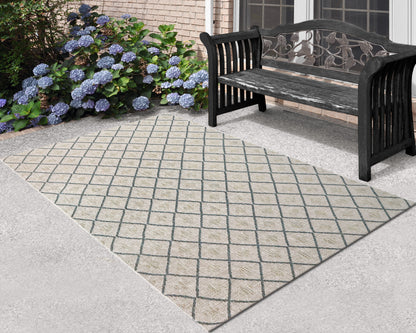 Melissa Modern Ivory/Grey Geometric Medium Pile Rug