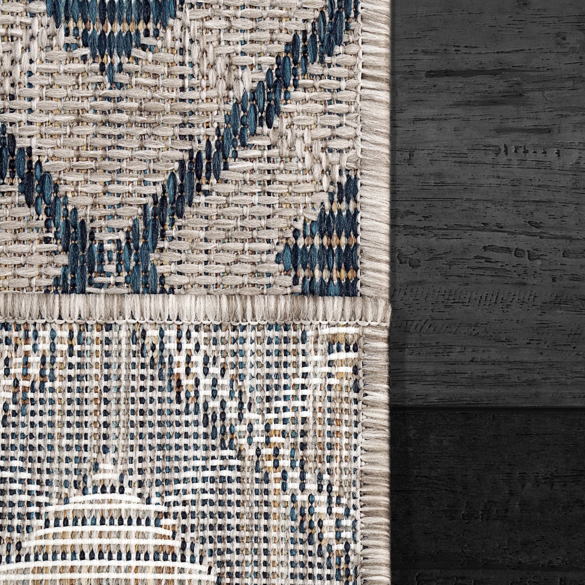 Melissa Modern Grey/Blue Geometric Medium Pile Rug