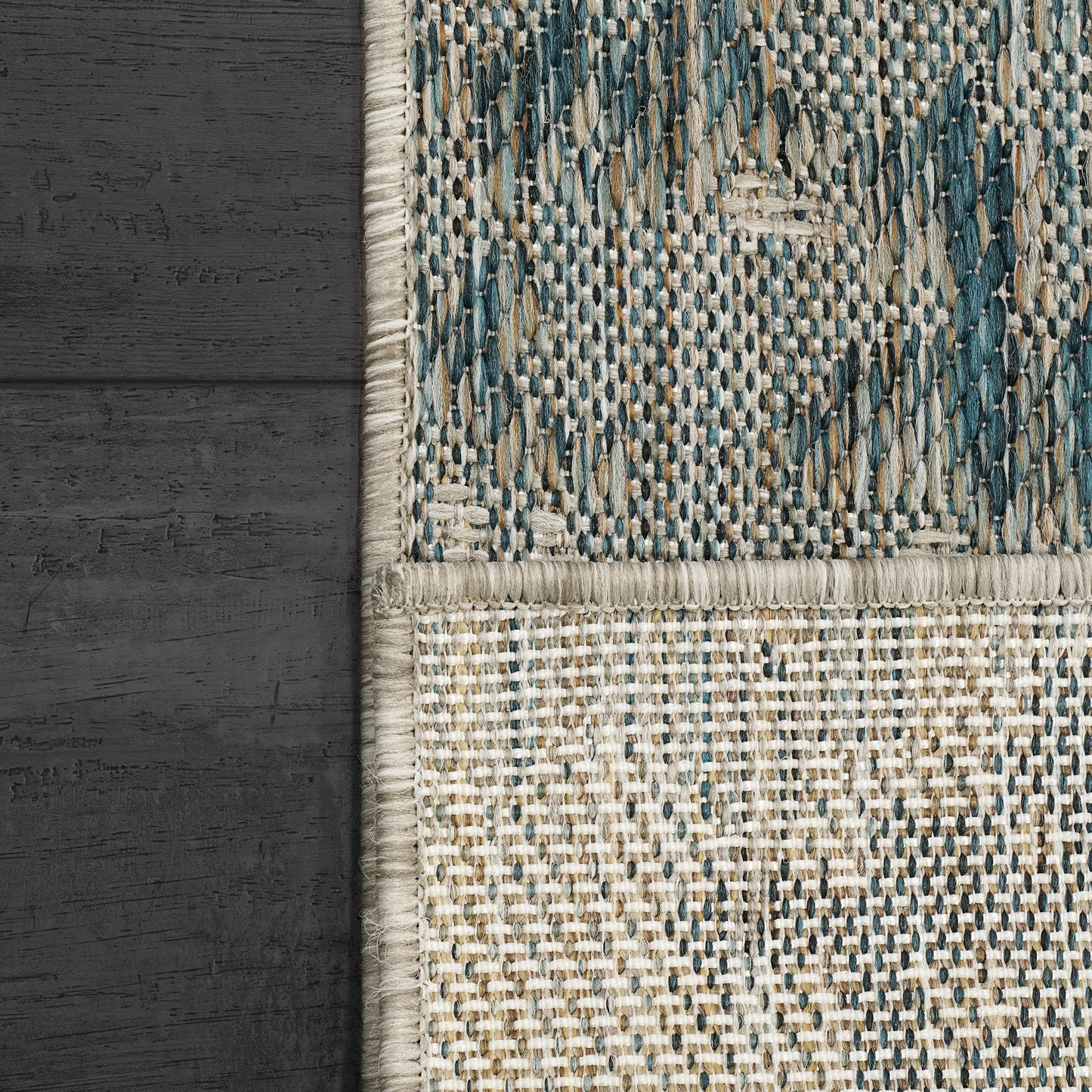Melissa Modern Grey/Blue Abstract Medium Pile Rug
