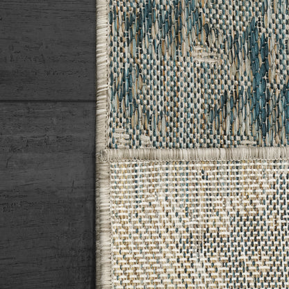 Melissa Modern Grey/Blue Abstract Medium Pile Rug