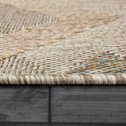 Melissa Modern Beige/Ivory/Grey Geometric Medium Pile Rug