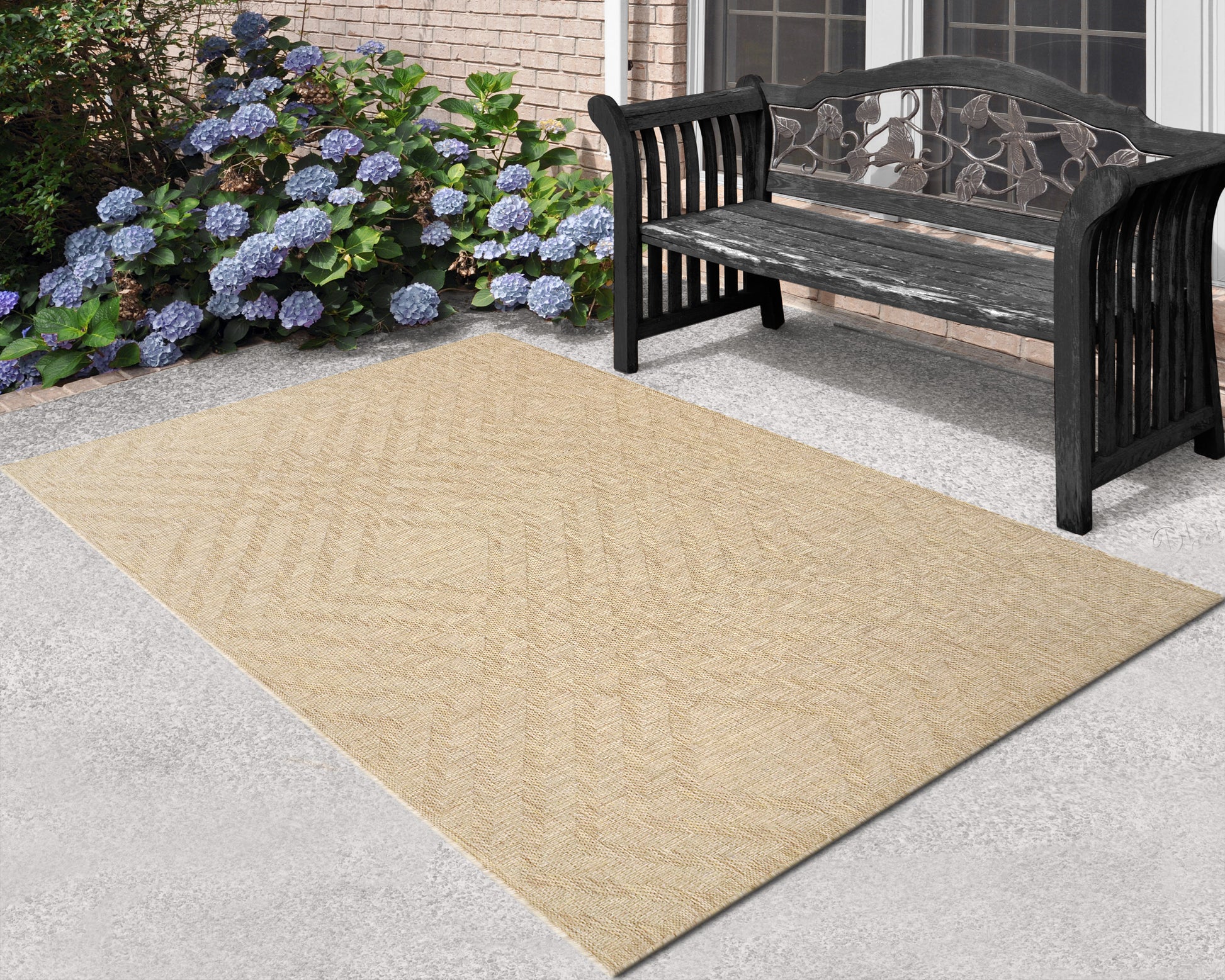 Melissa Modern Beige Geometric Medium Pile Rug