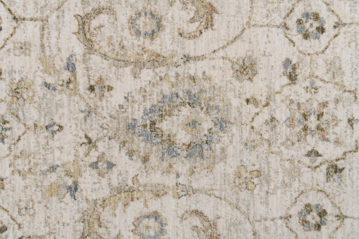 Milano Transitional Grey/Beige/Dark Grey Floral Medium Pile Rug